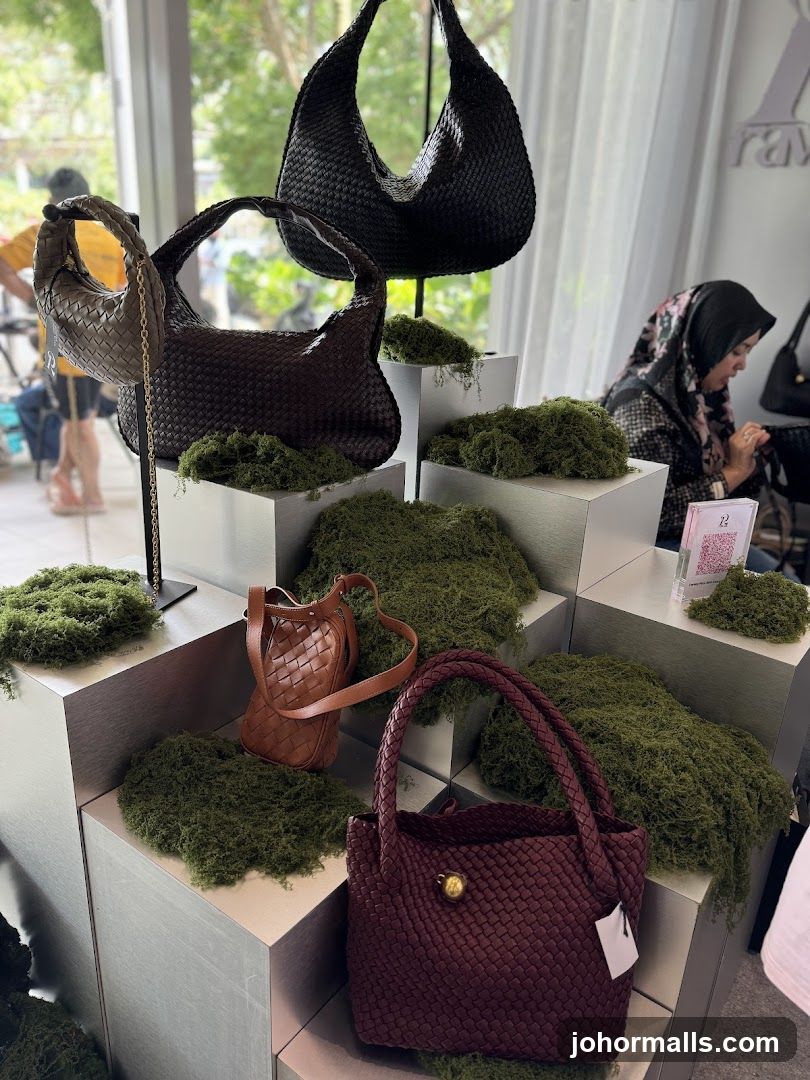 Woven Handbags Display
