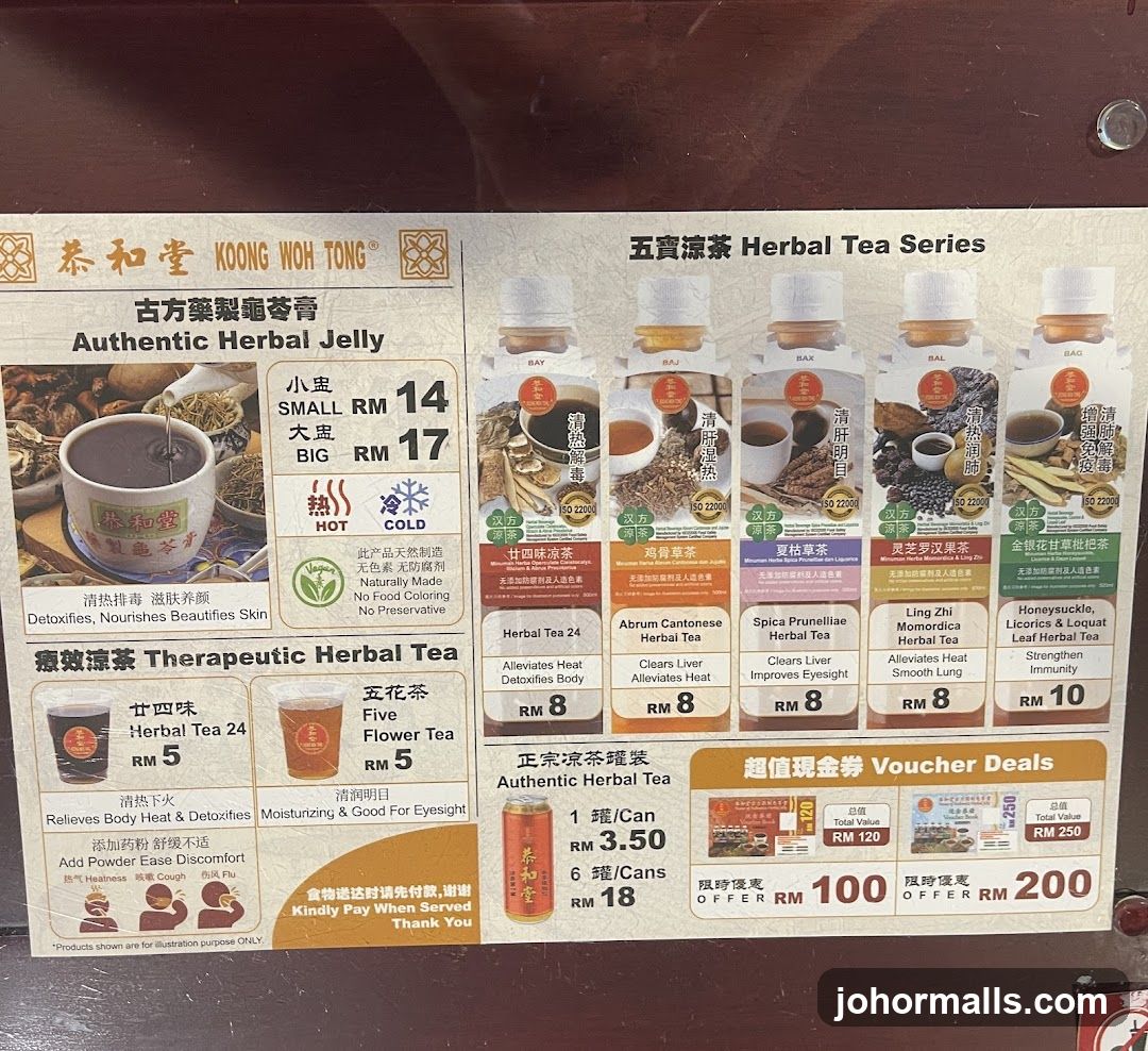 Herbal Tea Menu