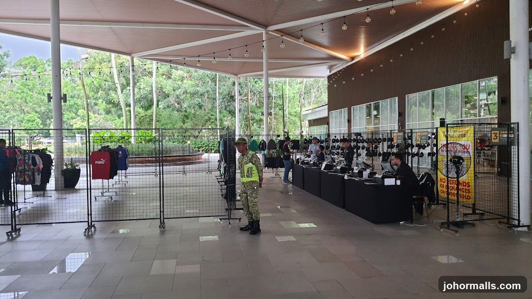 Outdoor market stalls