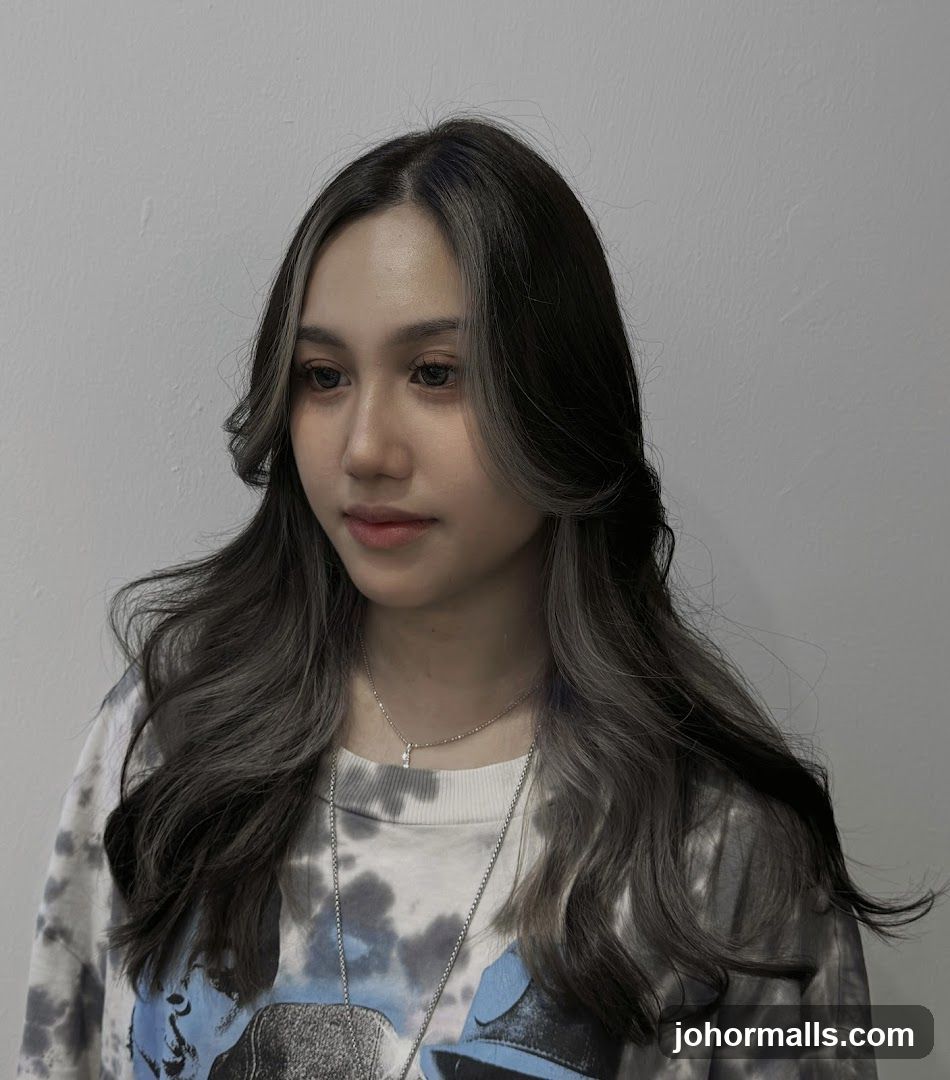 Woman with dyed hair