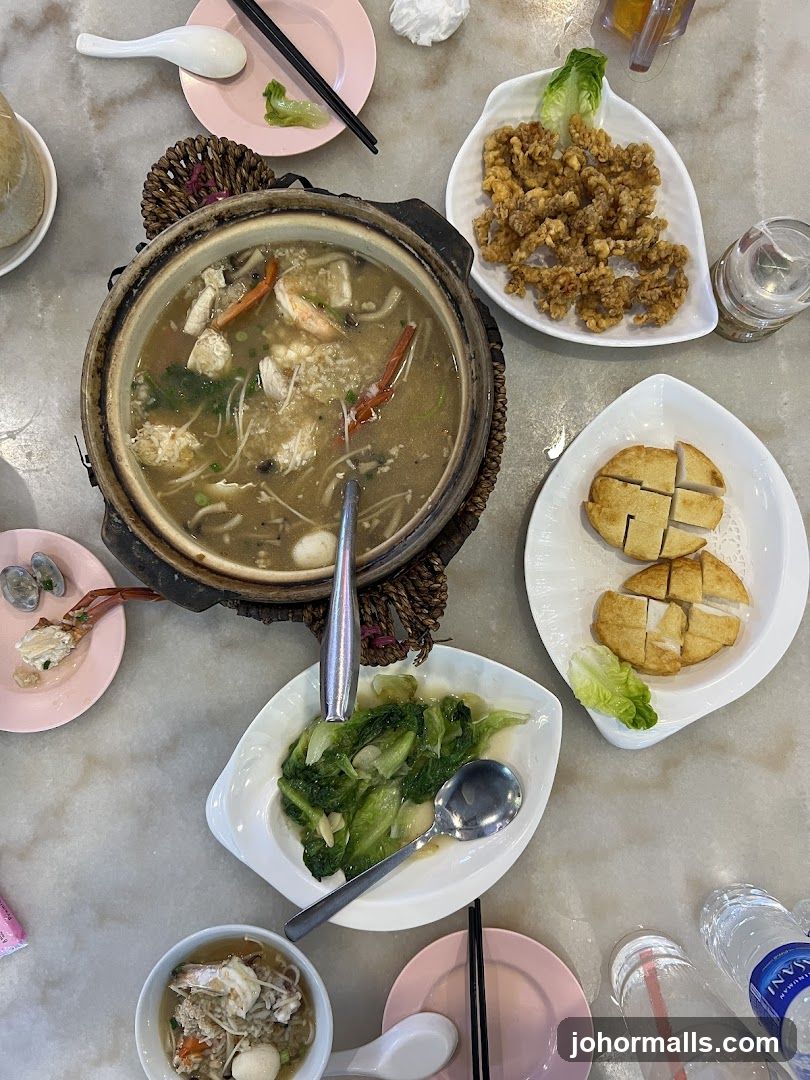 Table with various dishes