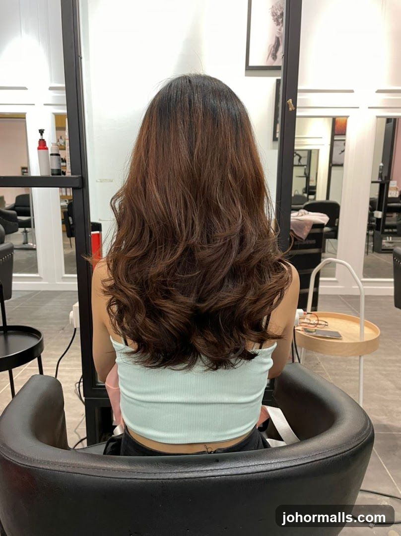 Woman's freshly styled hair