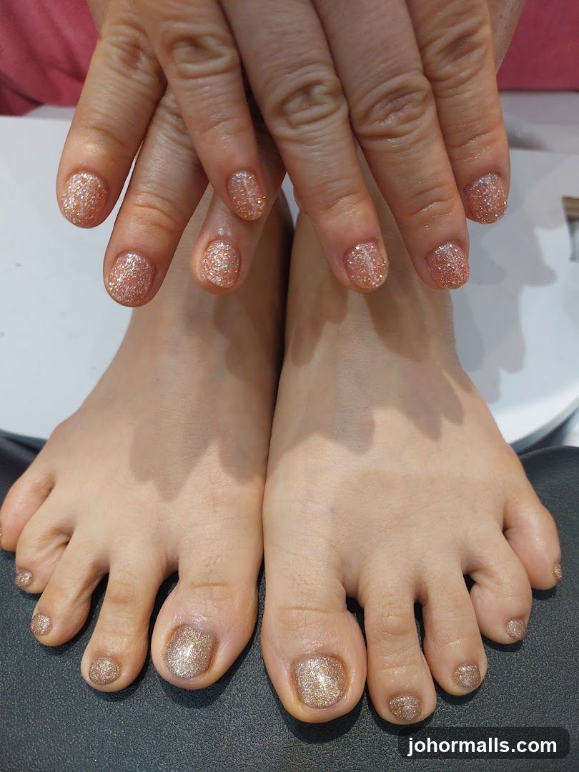 Sparkling Manicure and Pedicure