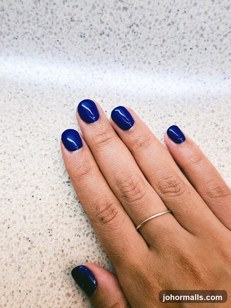 Dark Blue Nails