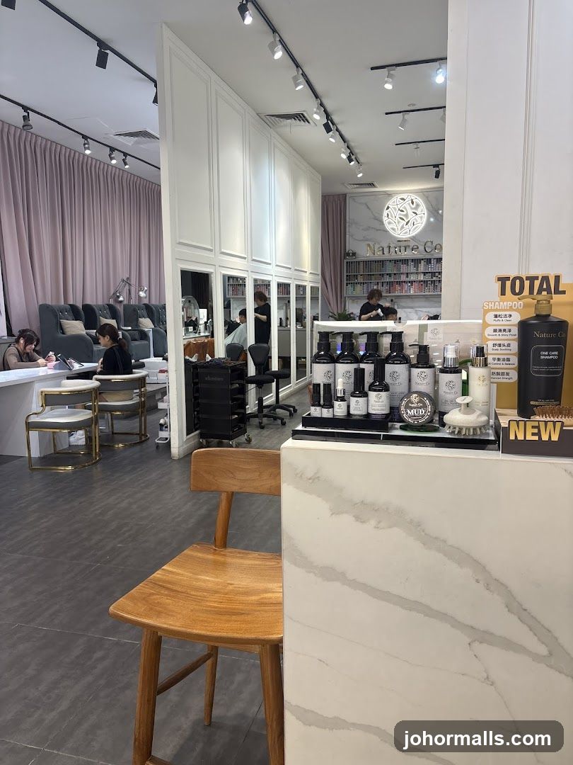 Salon Interior with Products