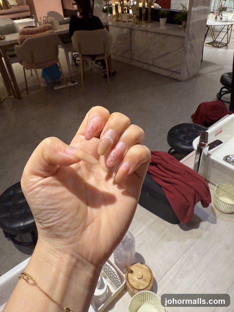 Nail Salon Interior with Hand