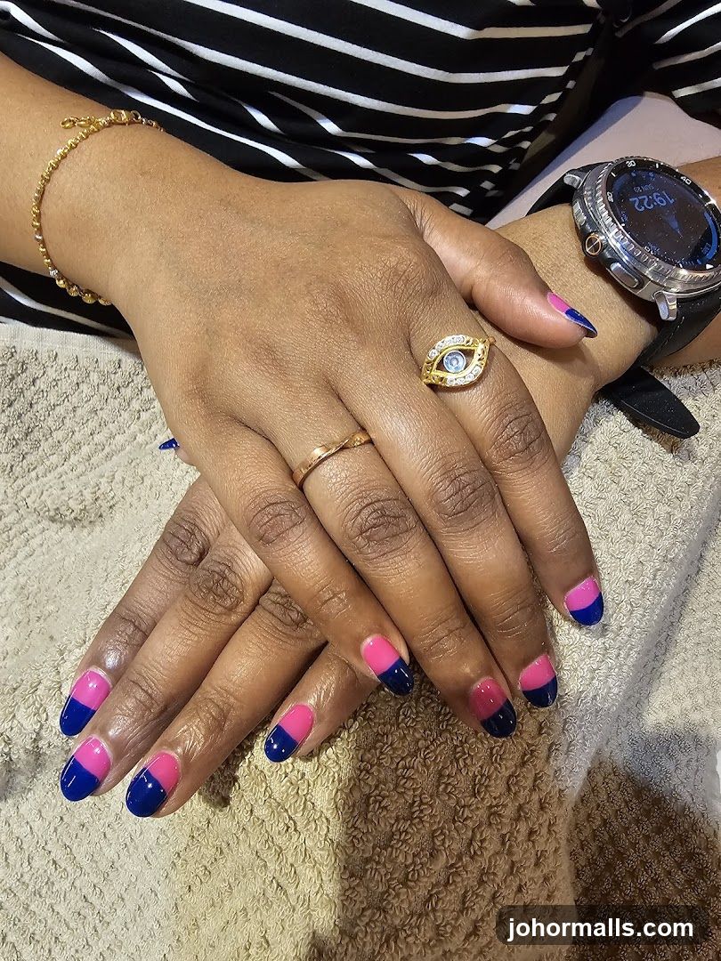Hands with manicured nails