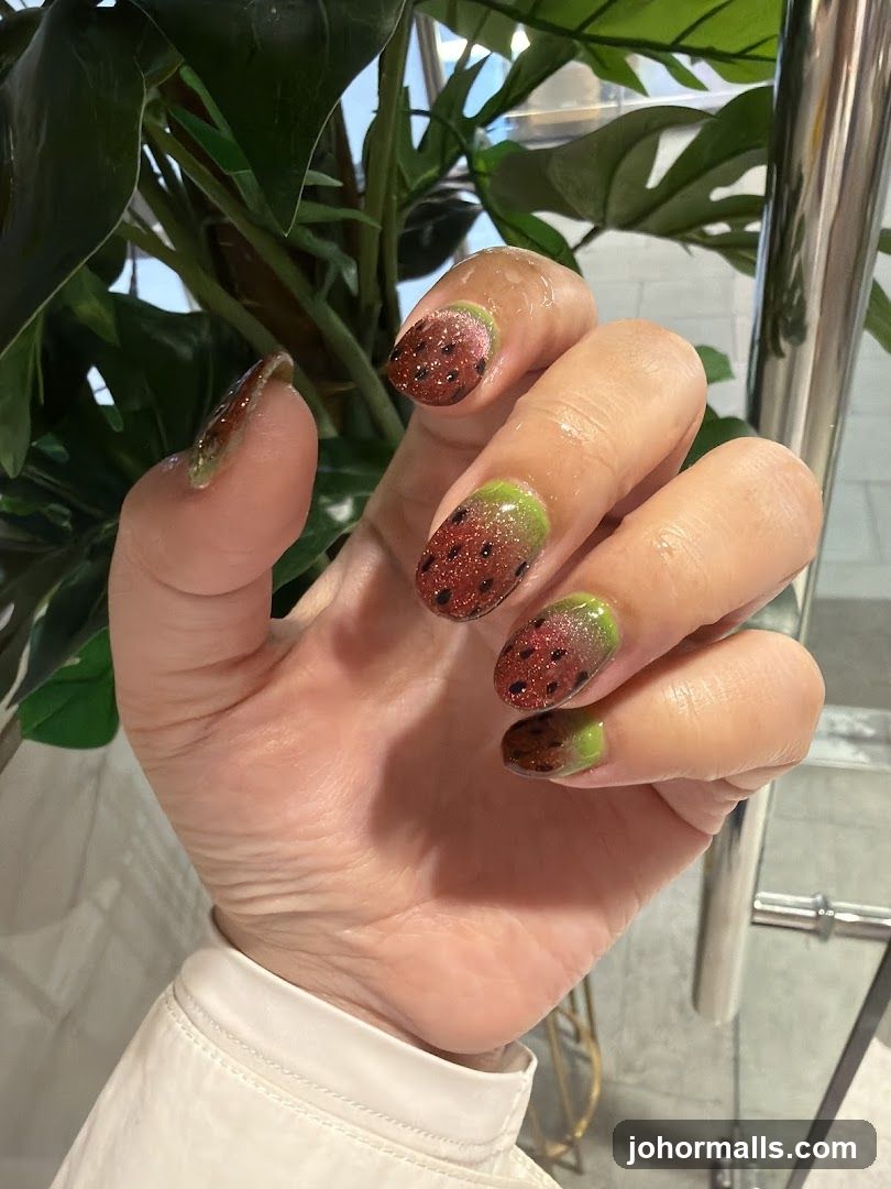 Watermelon Nails