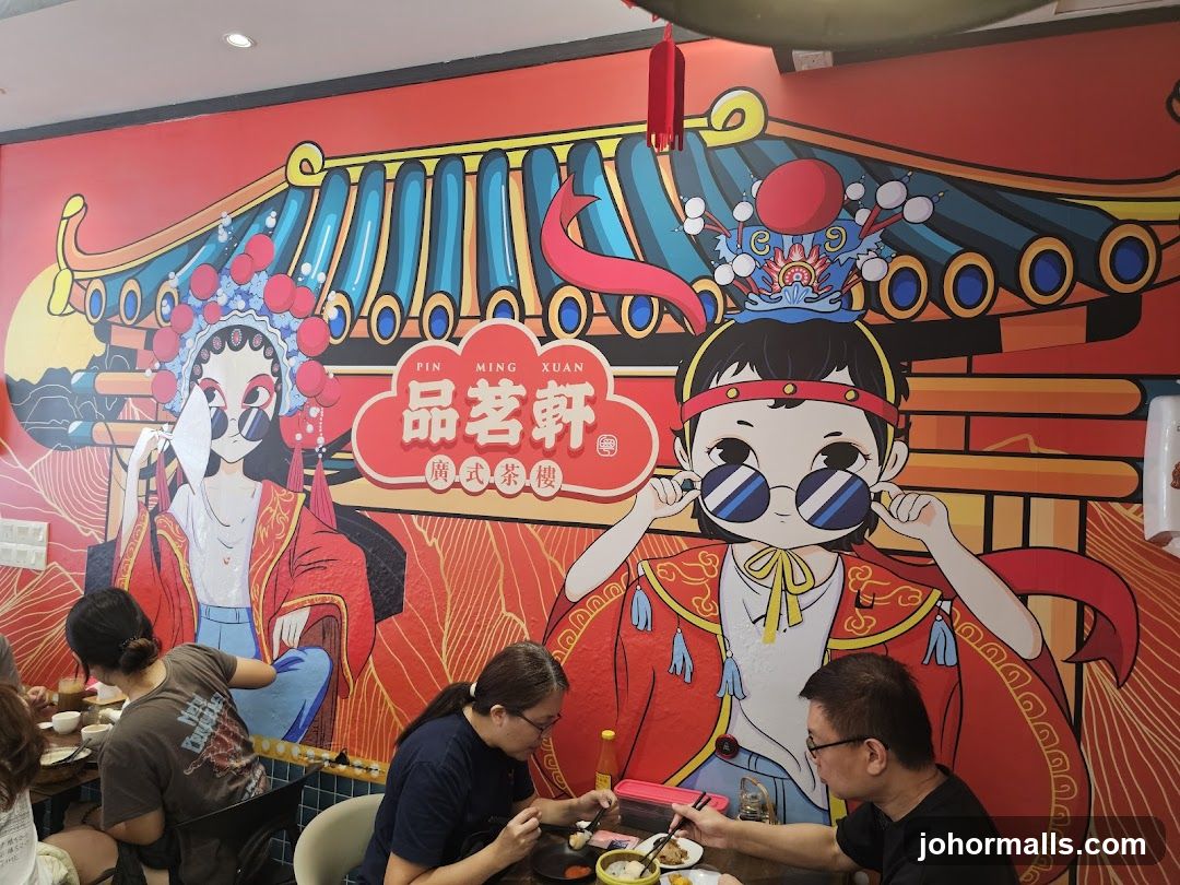 Restaurant Interior with Mural