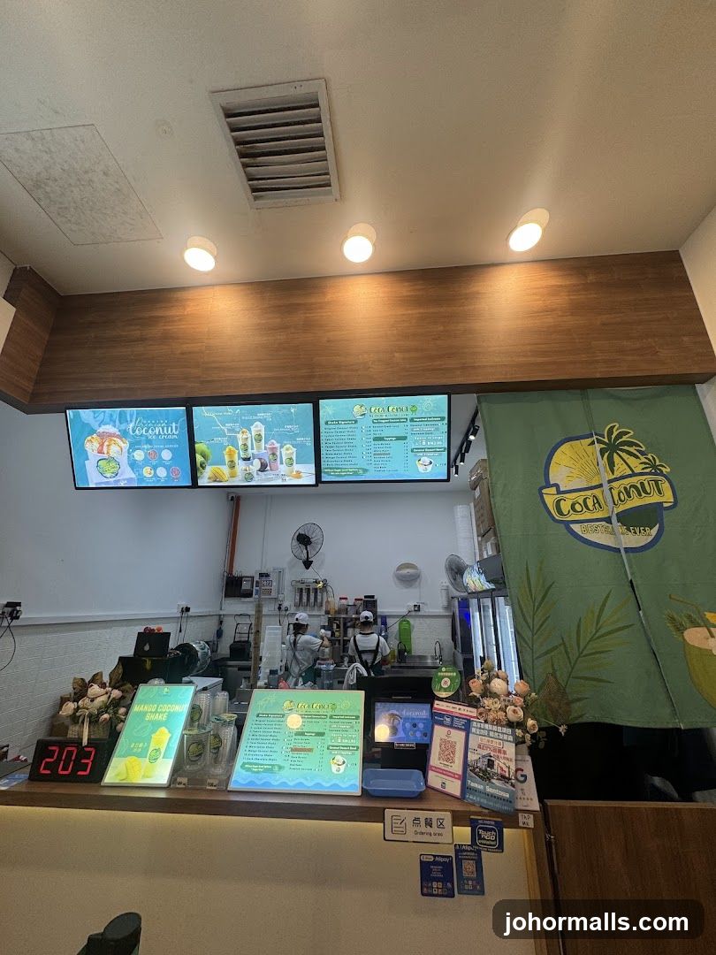 Coconut Drink Shop Counter