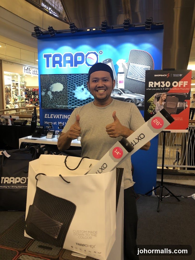 Man posing with TRAPO products
