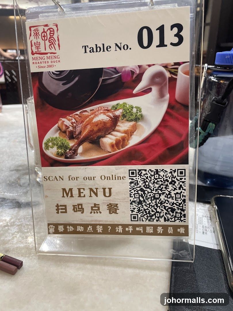 Table Number and Menu QR Code