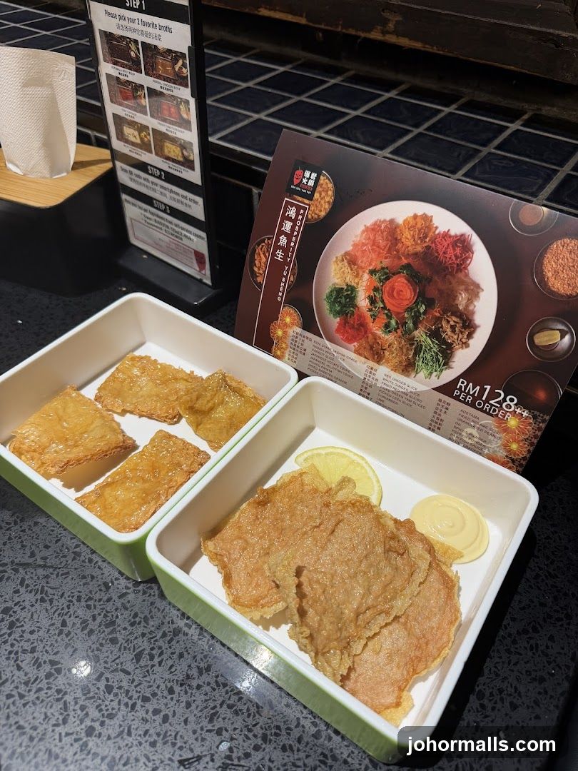 Fried Tofu Skin and Yusheng