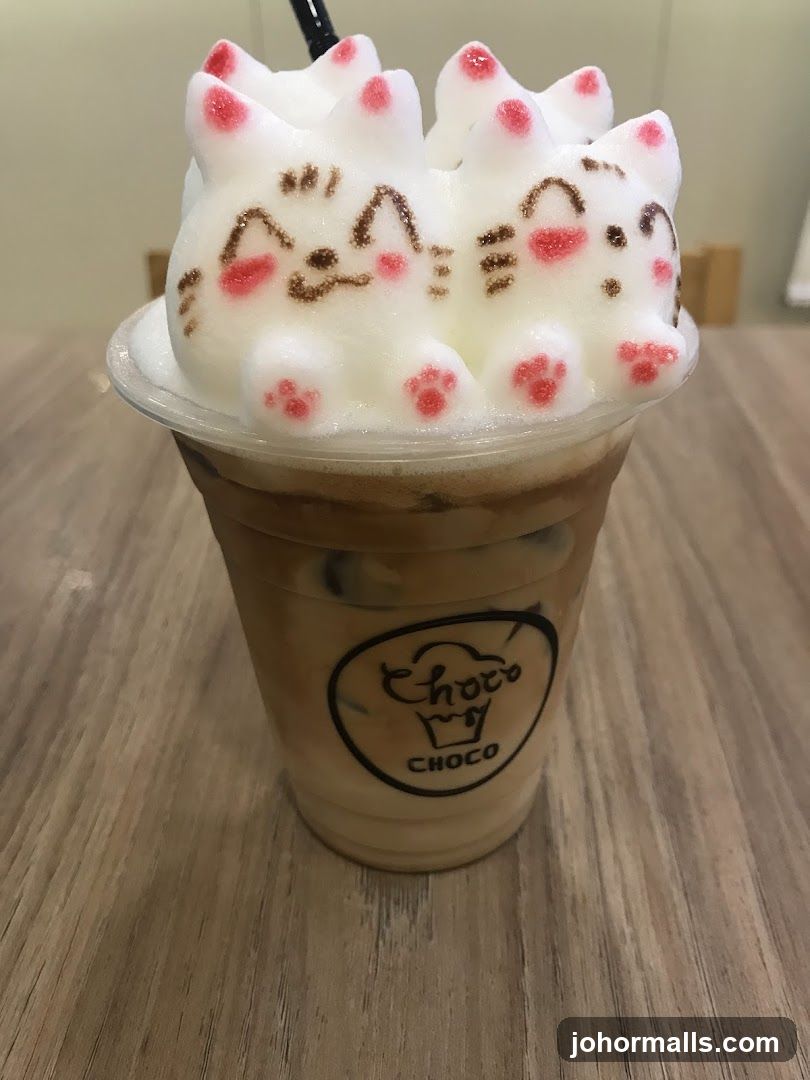 Latte with Cat-Shaped Foam Art