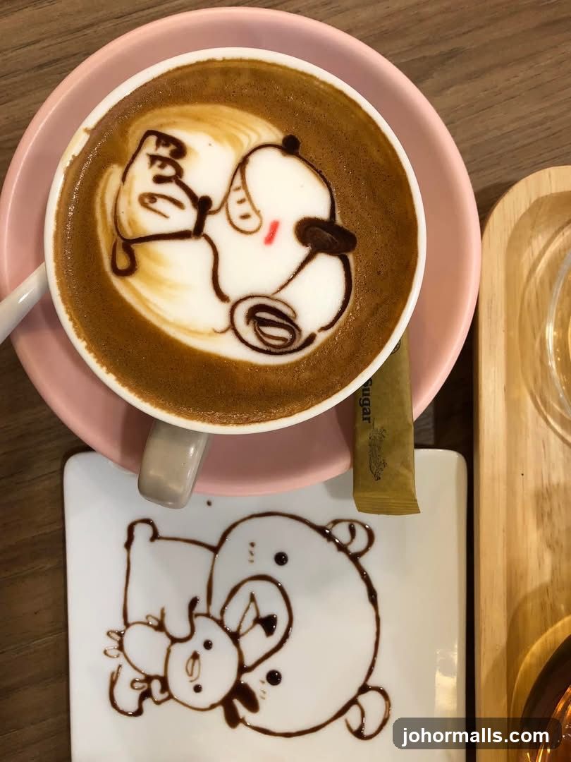 Latte Art with Cartoon Characters