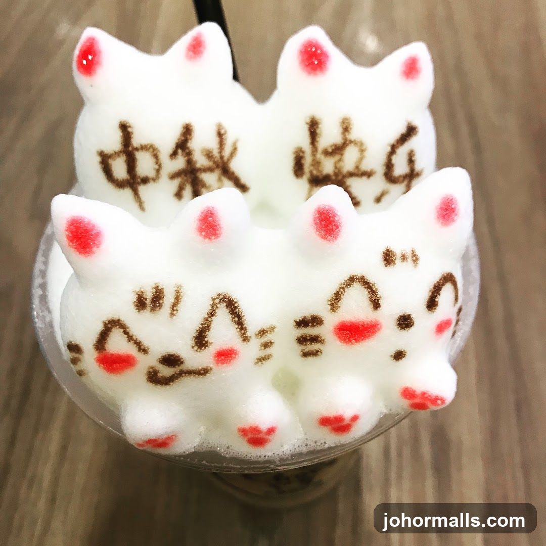 Latte Art with Cat Design