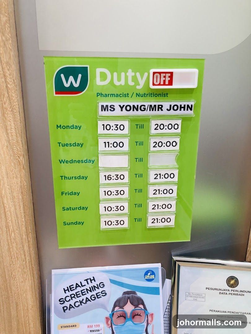 Duty Roster and Health Screening Packages