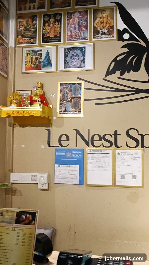 Spa Interior with Artwork and Signage