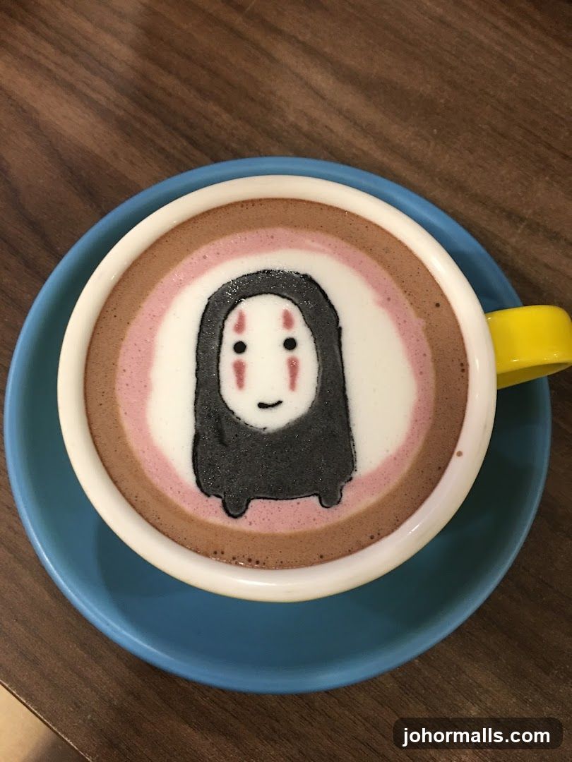 No-Face latte art