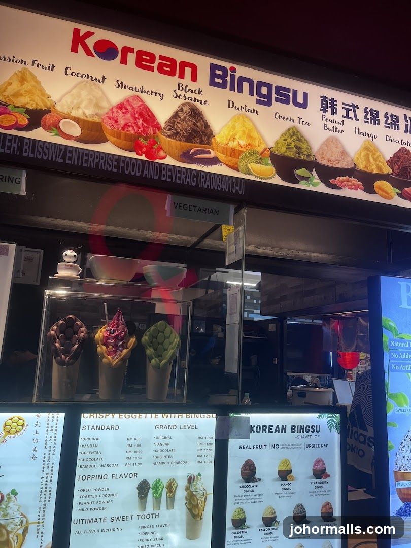 Korean Bingsu Menu