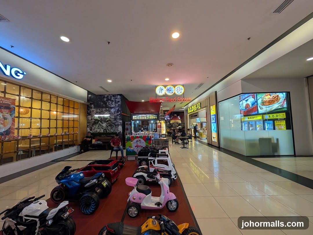 Mall Food Court with Toy Vehicles
