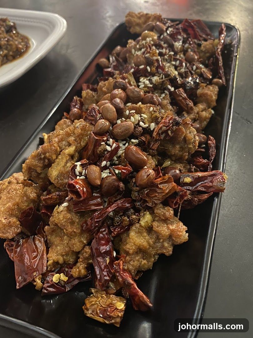 Spicy Fried Chicken with Peanuts and Dried Chilies