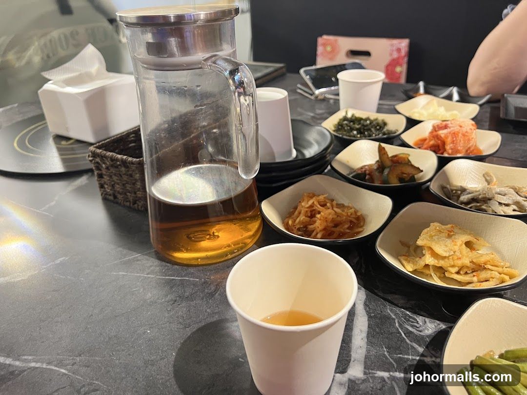 Table with Korean Side Dishes