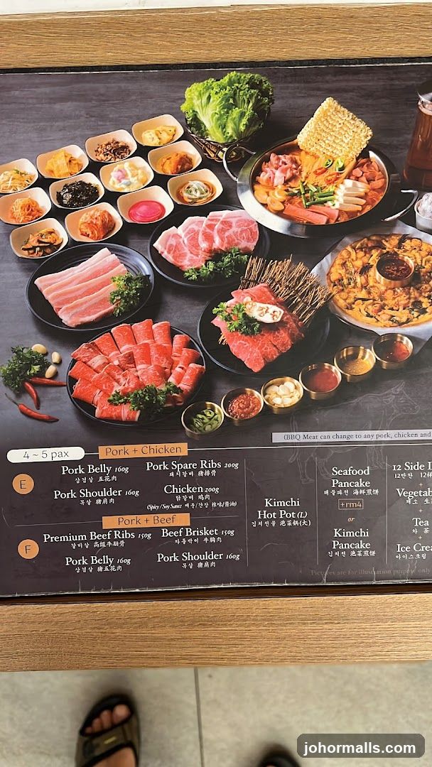 Korean BBQ Menu