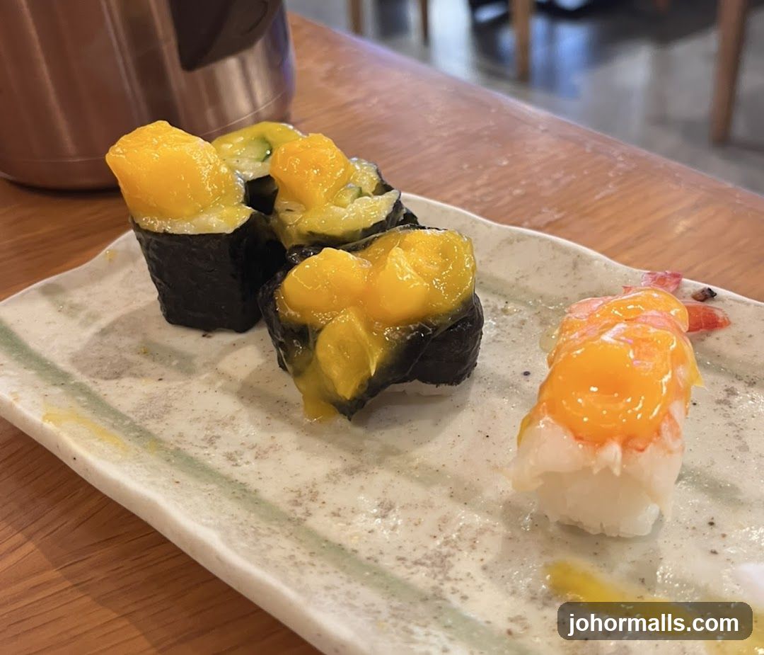 Sushi with Mango and Shrimp
