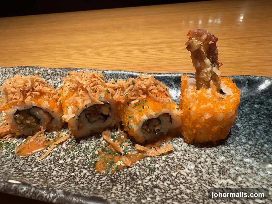 Sushi Rolls with Crispy Toppings