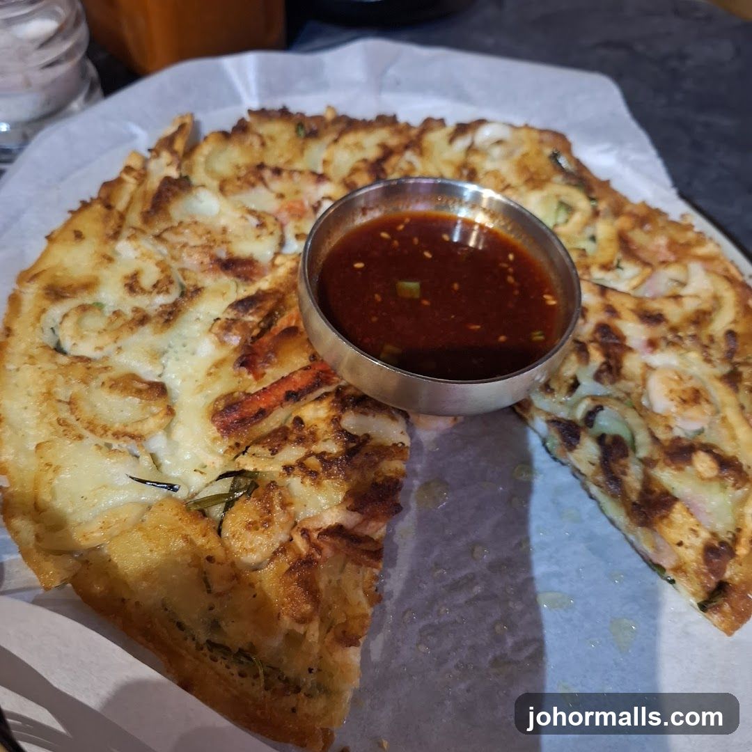 Seafood Pancake with Dipping Sauce