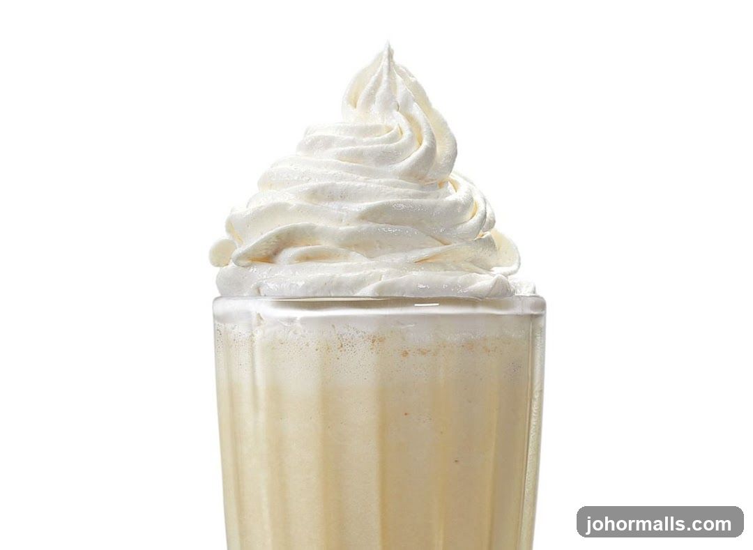 Vanilla Milkshake with Whipped Cream
