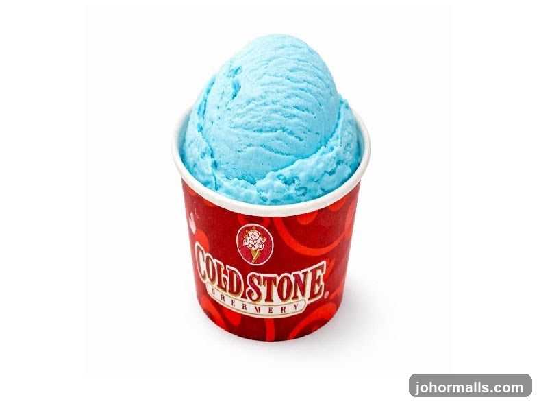 Blue Ice Cream in Cold Stone Creamery Cup
