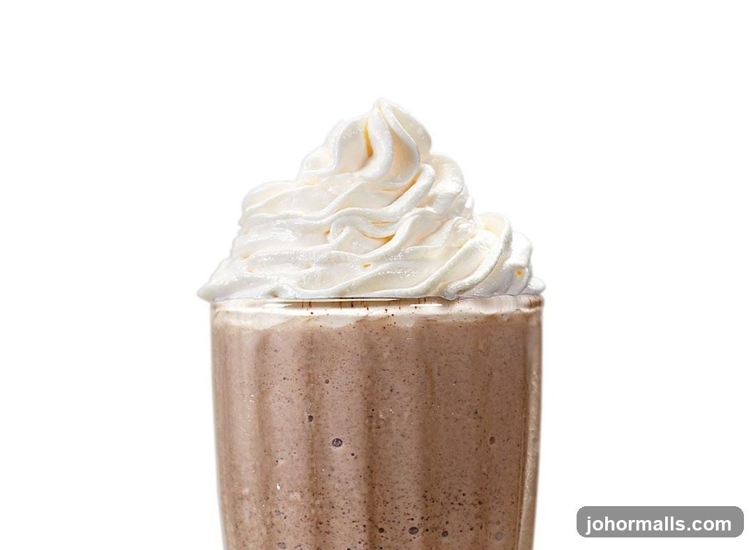 Chocolate Milkshake with Whipped Cream