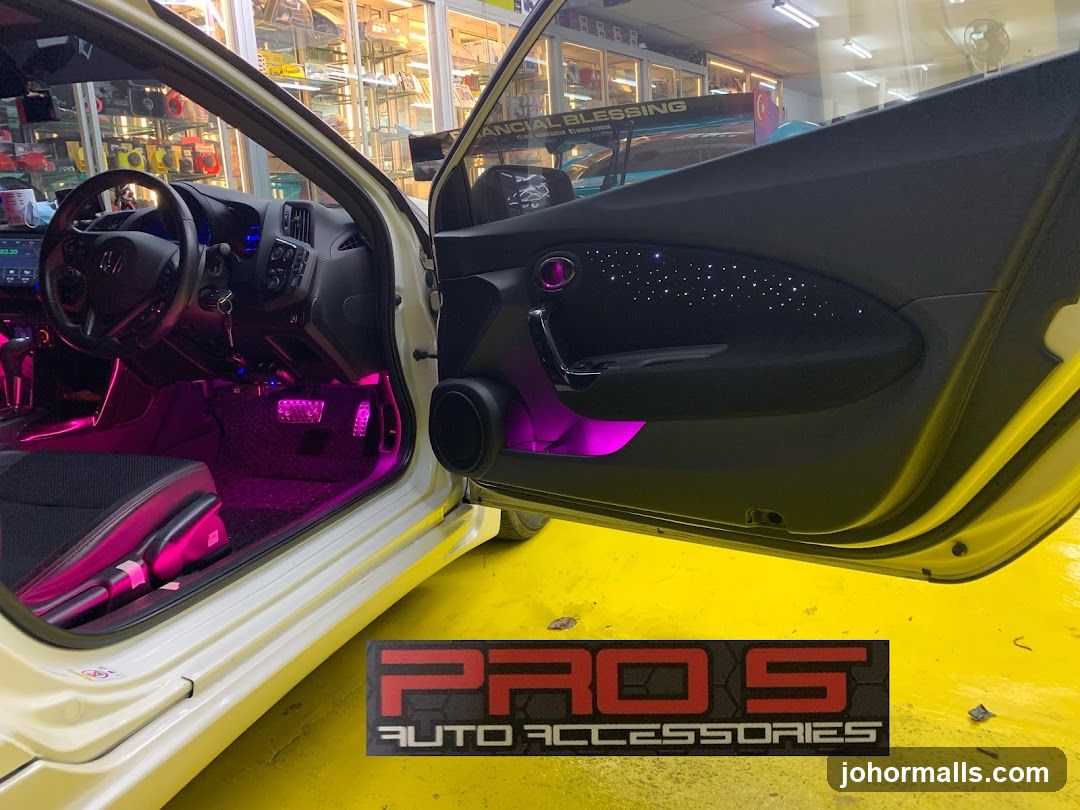 Car Interior with Ambient Lighting
