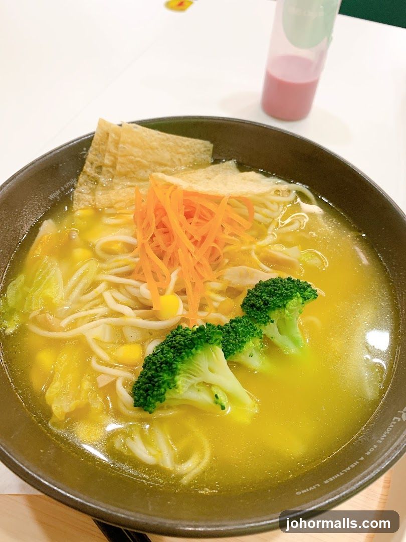 Noodle Soup with Broccoli and Carrots