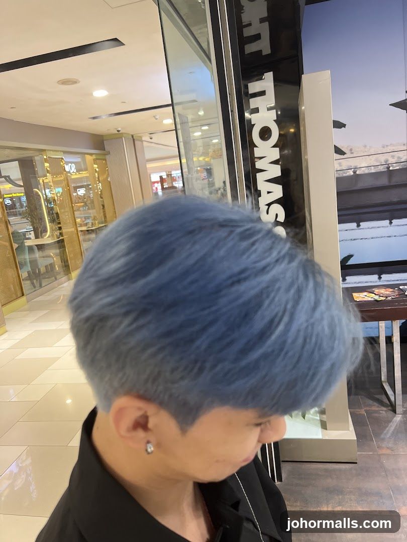 Person with Blue Hair