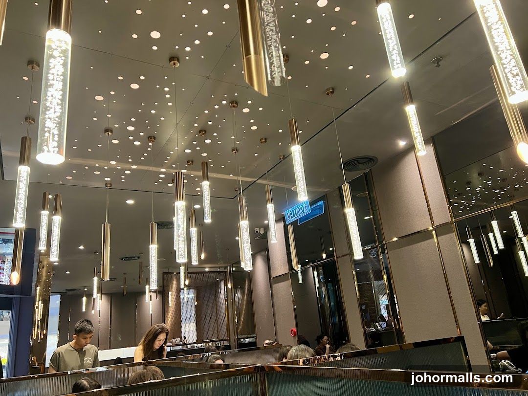Modern Restaurant Interior with Bubble Chandeliers