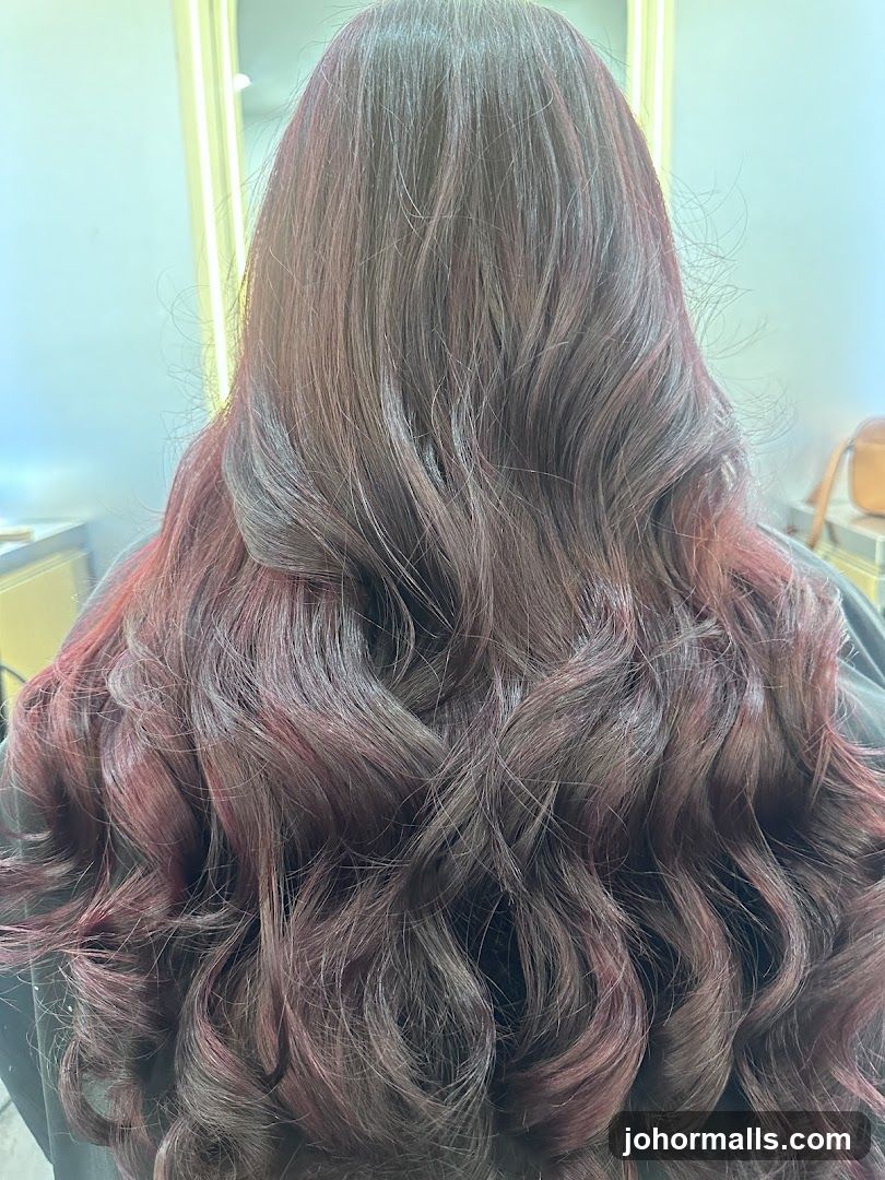 Wavy Burgundy Hair