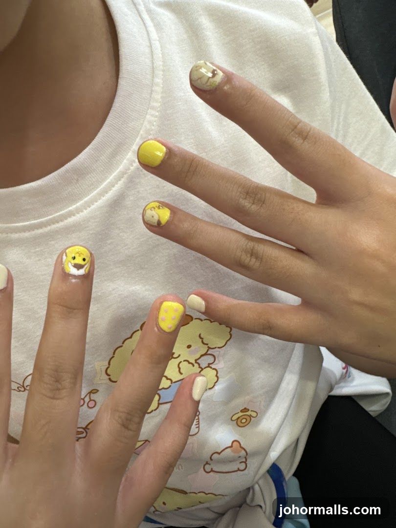 Nails with cartoon characters