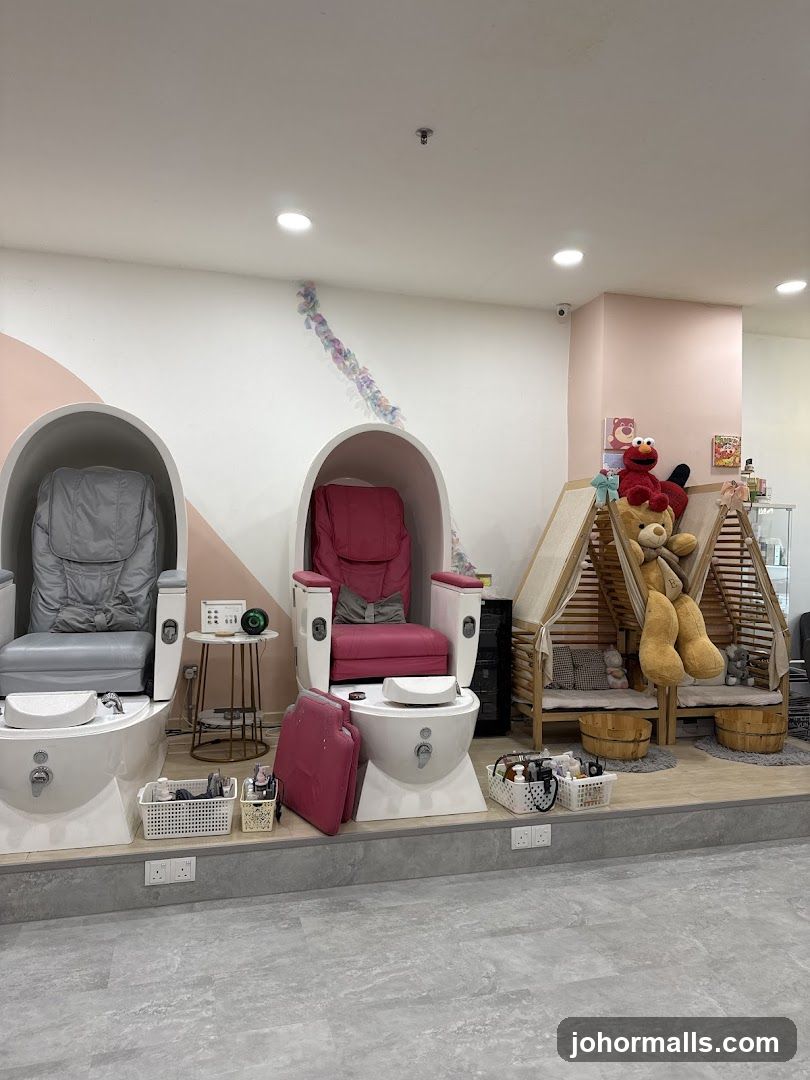 Pedicure Chairs and Play Area
