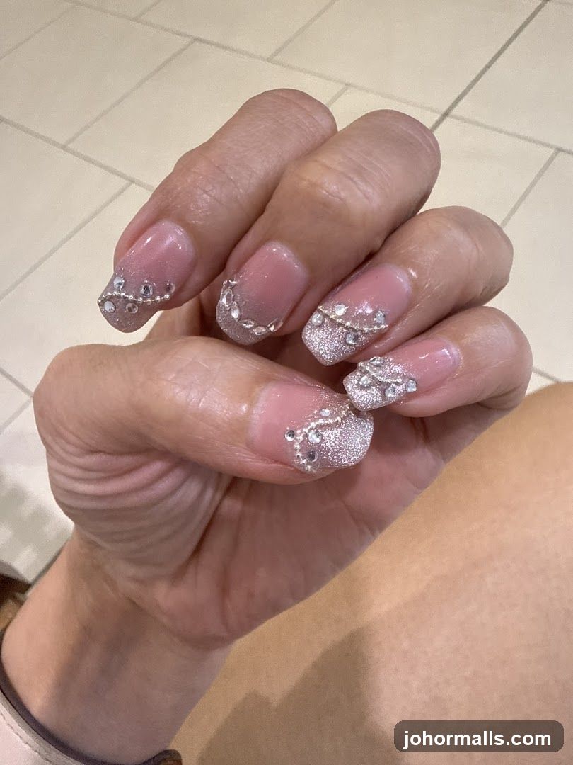 Sparkling French Manicure