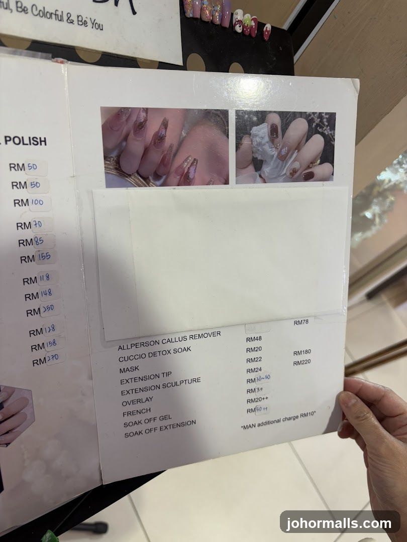Nail Services Menu