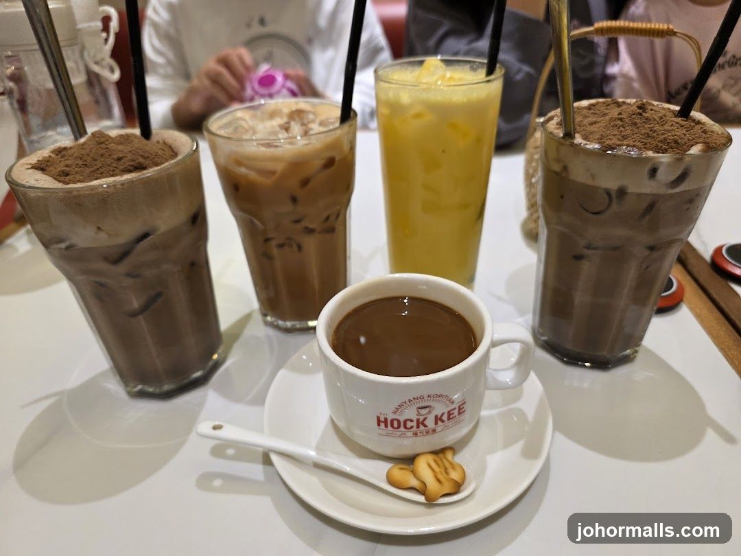 Assortment of Iced Drinks and Coffee
