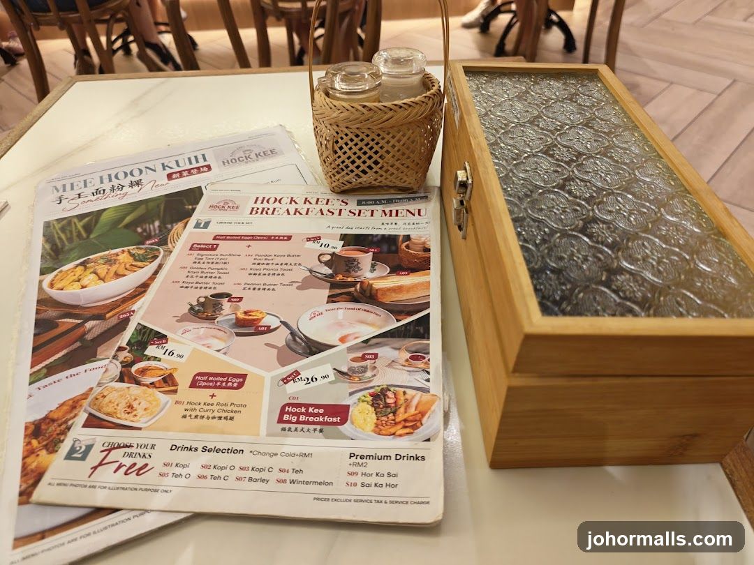 Hock Kee Breakfast Set Menu