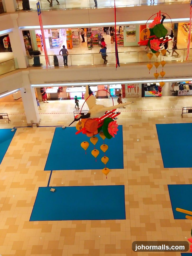 Mall Interior with Mid-Autumn Festival Decorations