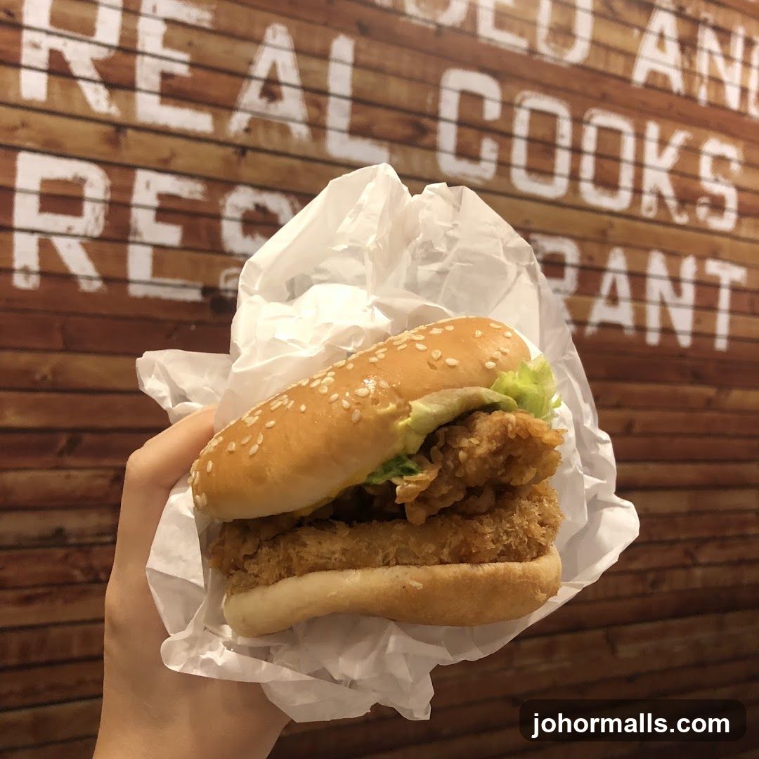 Burger with Wooden Wall Background