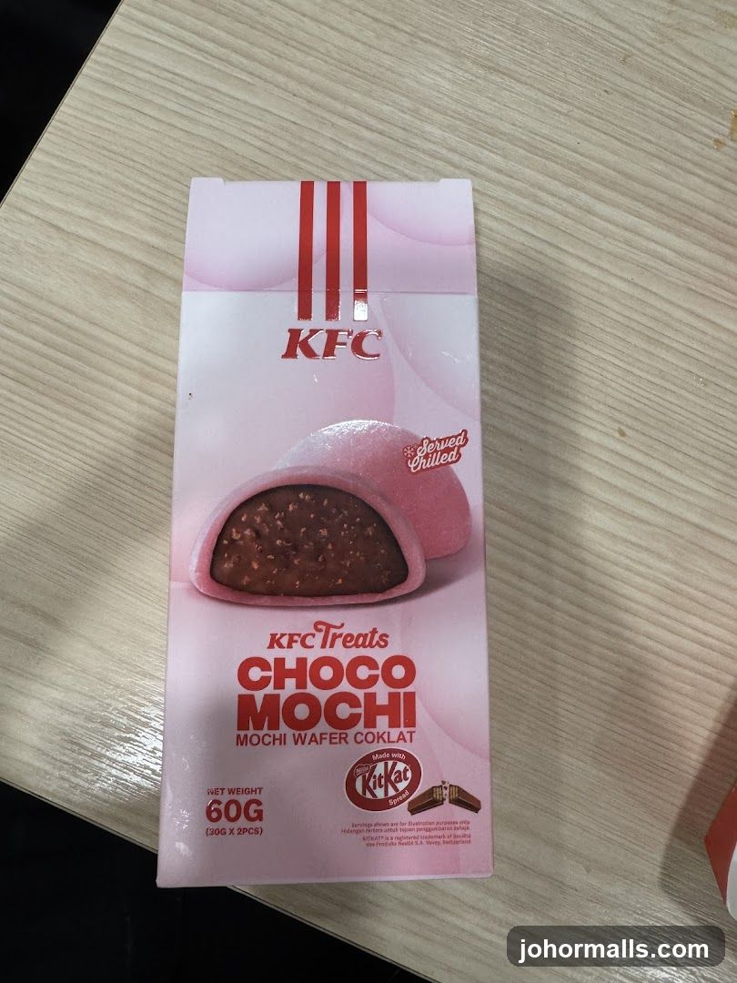 KFC Choco Mochi with Kit Kat Spread