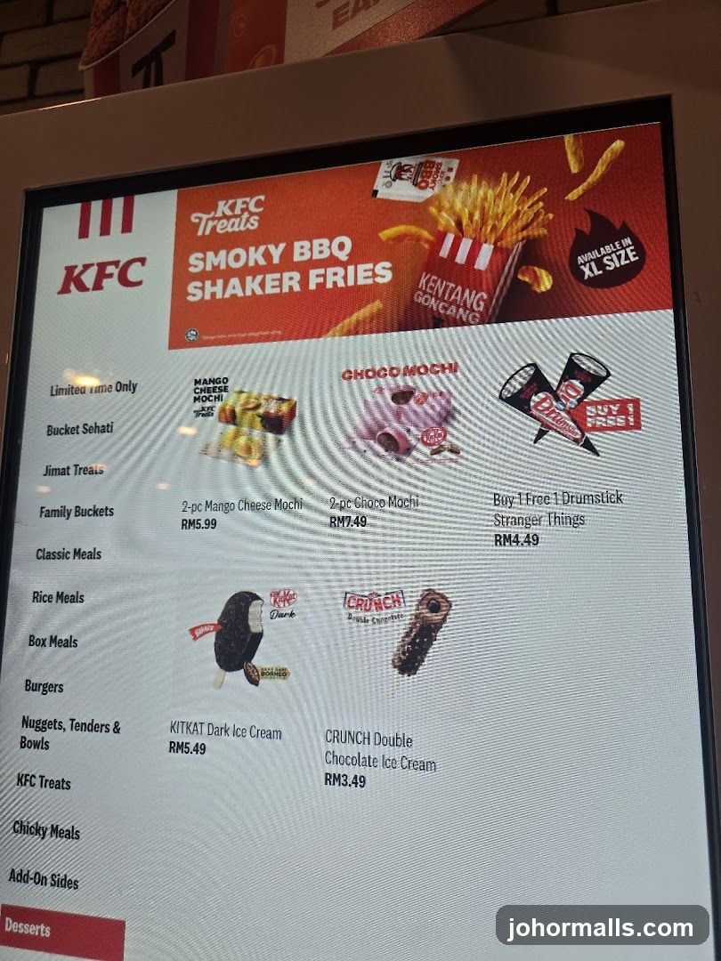 KFC Menu