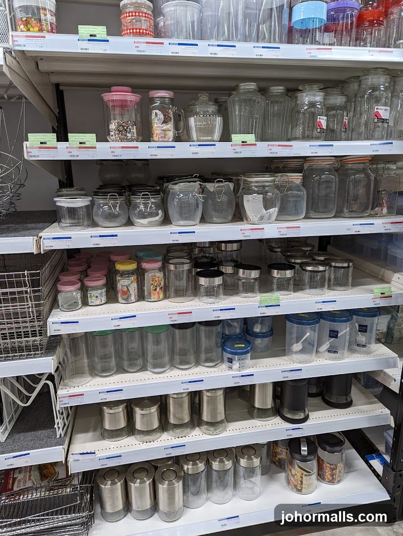 Storage Containers on Shelves